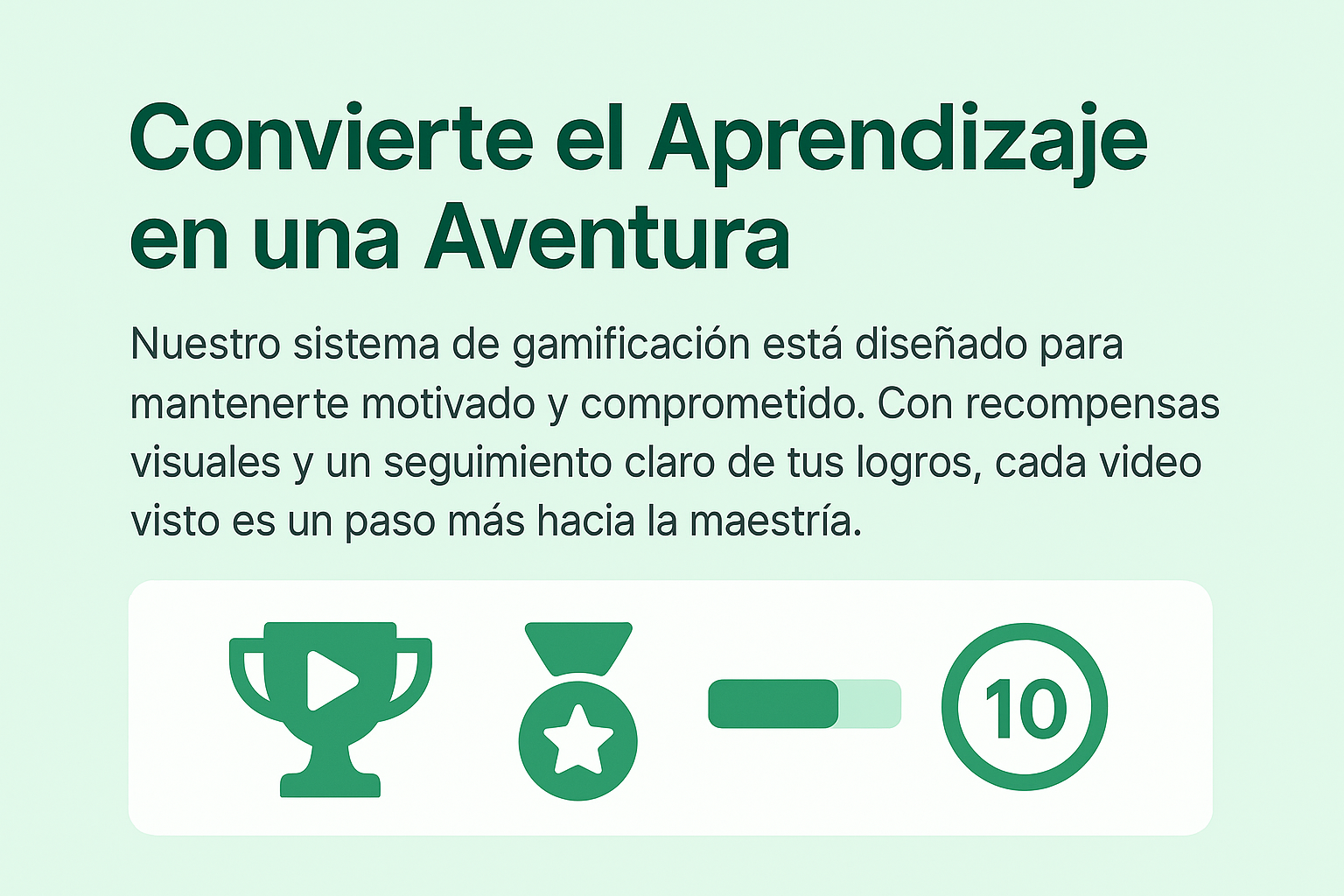 Ilustración de gamificación mostrando trofeos, medallas y sistema de puntos